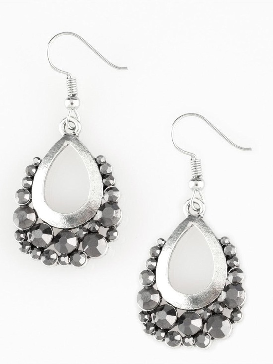 paparazzi Jewelry - Table For Two - Silver Tone Teardrop Dangle Earrings